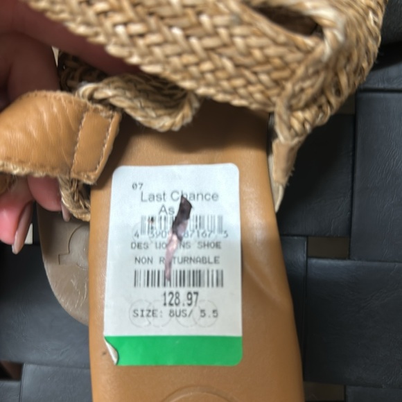 NWT Paul Green Helena WovenLeather Block Heel Sandal - Picture 5 of 5